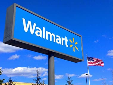 Walmart Logo and the Flag of America